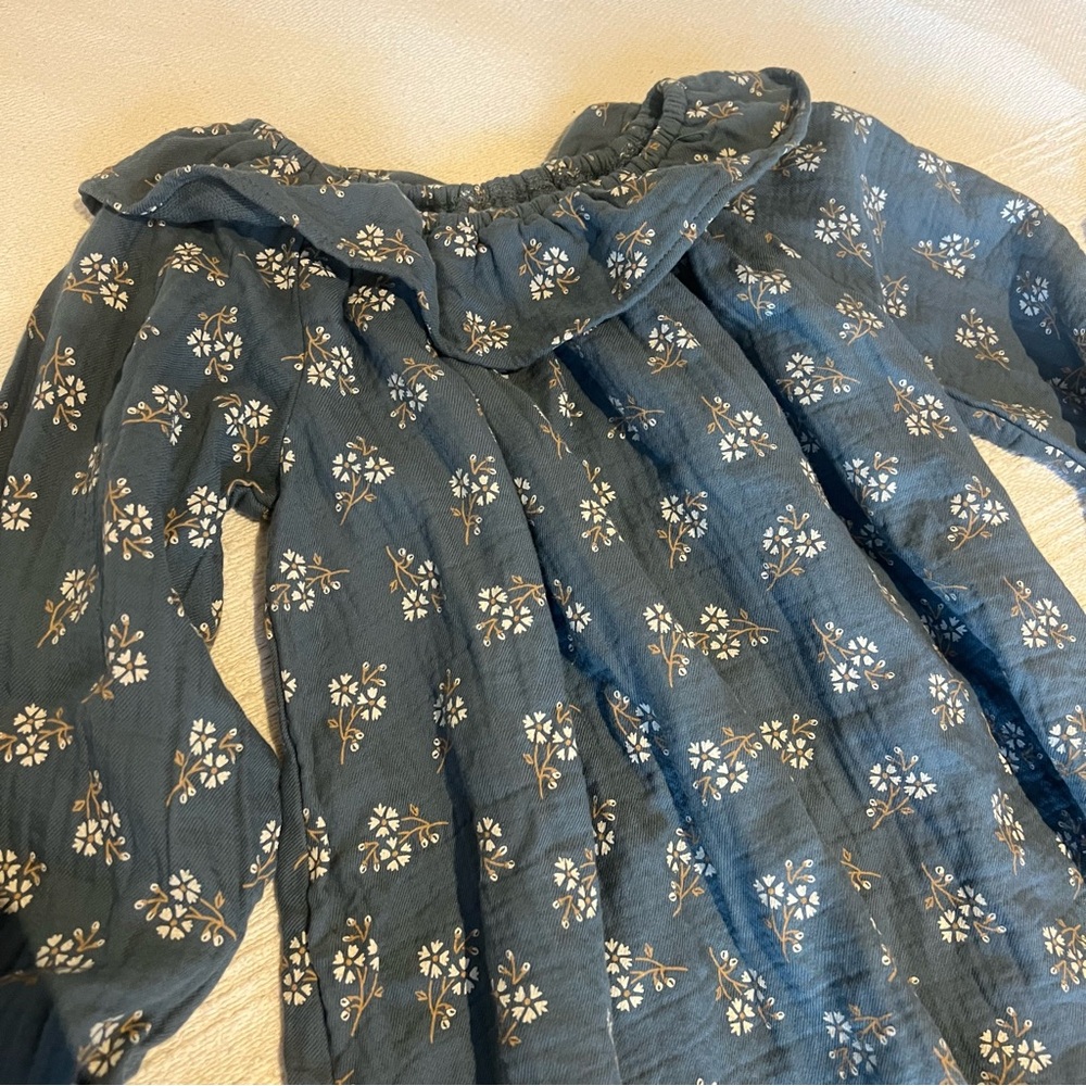Quincy Mae Blue Floral Dress
